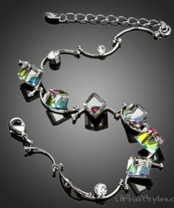 Colored Cube Charm Bracelet AZ007122CH 1