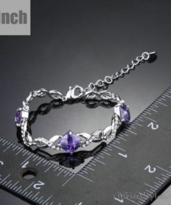 Triple Purple Stone Bracelet AZ533893BR 2