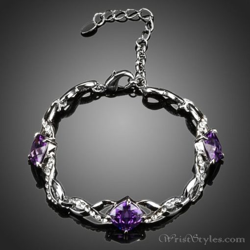 Triple Purple Stone Bracelet AZ533893BR