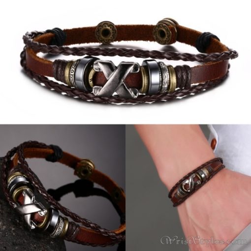 Genuine Leather Charm Bracelet VN036054CH 1