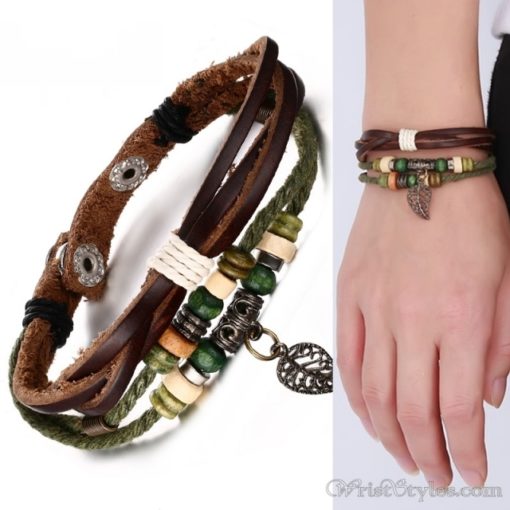 Genuine Leather Charm Bracelet VN036054CH 10