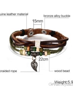 Genuine Leather Charm Bracelet VN036054CH 11