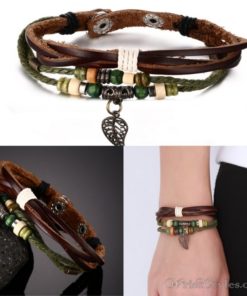 Genuine Leather Charm Bracelet VN036054CH 13