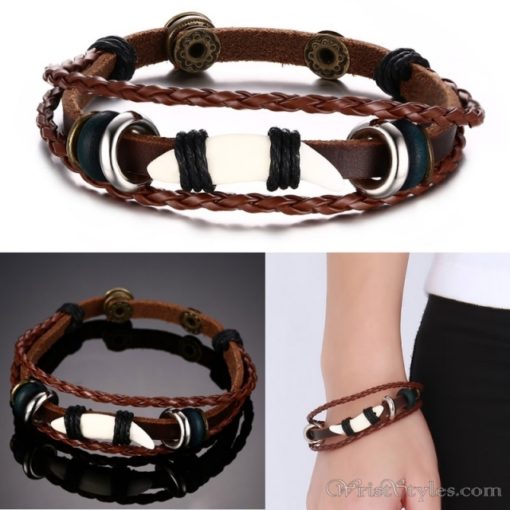 Genuine Leather Charm Bracelet VN036054CH 7