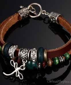 Genuine Leather Charm Bracelet VN036054CH 8