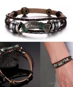 Genuine Leather Charm Bracelet VN036054CH 9