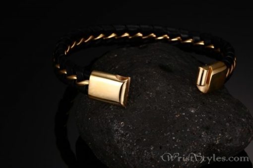 Leather And Wire Bracelet VN000270BR 5