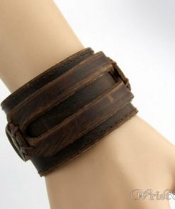 Leather Wide Cuff Bracelet BA933648LB 1