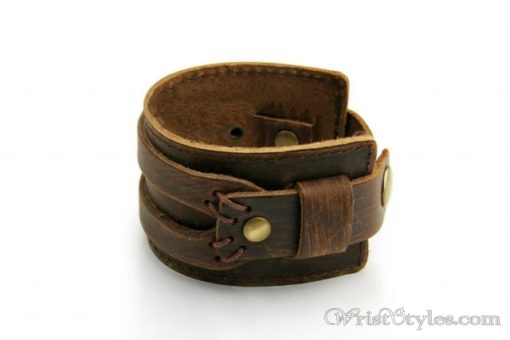 Leather Wide Cuff Bracelet BA933648LB 3