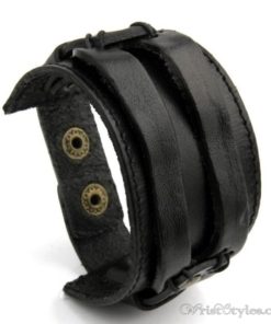 Leather Wide Cuff Bracelet BA933648LB 4