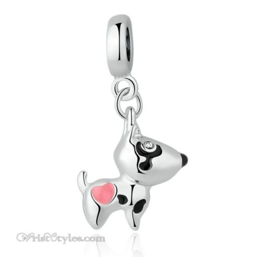 Pink Hearted Dog Pendant BA815706CH 1