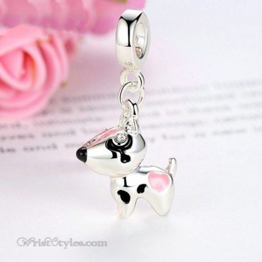 Pink Hearted Dog Pendant BA815706CH 4