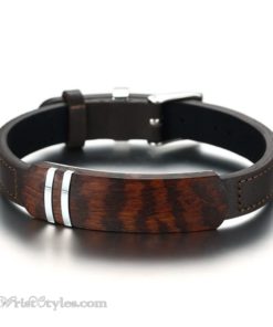 Rosewood Genuine Leather Bracelet VN112958LB