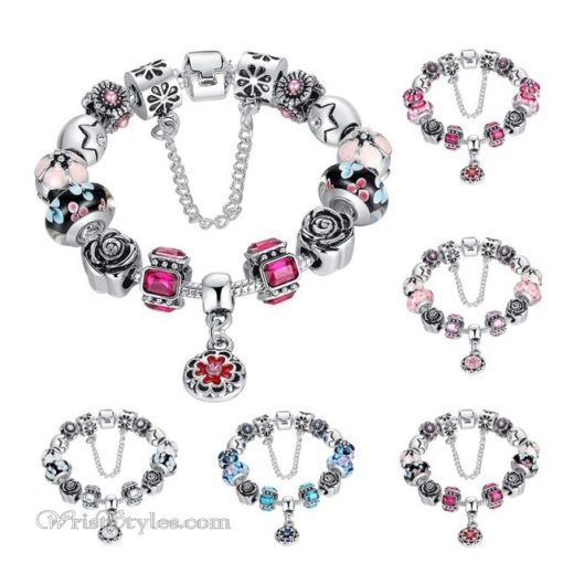 Royal Floral Charm Bracelet WO082468CB