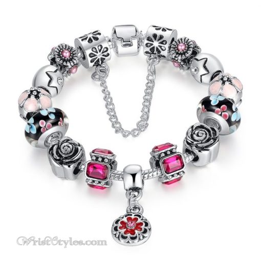 Royal Floral Charm Bracelet WO082468CB 8