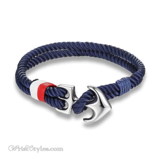 Silver Anchor Rope Bracelet MK679588CB 2