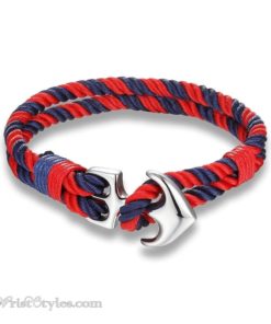 Silver Anchor Rope Bracelet MK679588CB 4